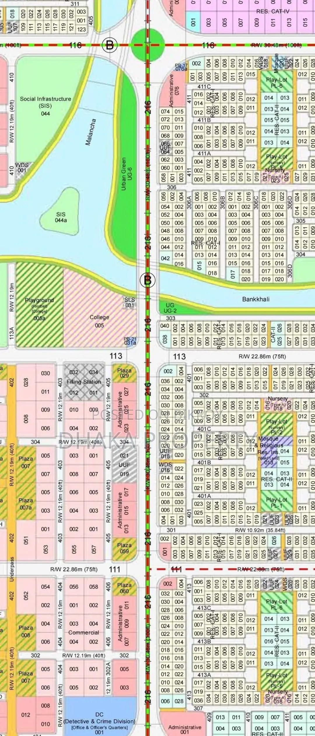 3 Katha South-Facing Plot in Commercial Hub Sector 20 in Purbachal