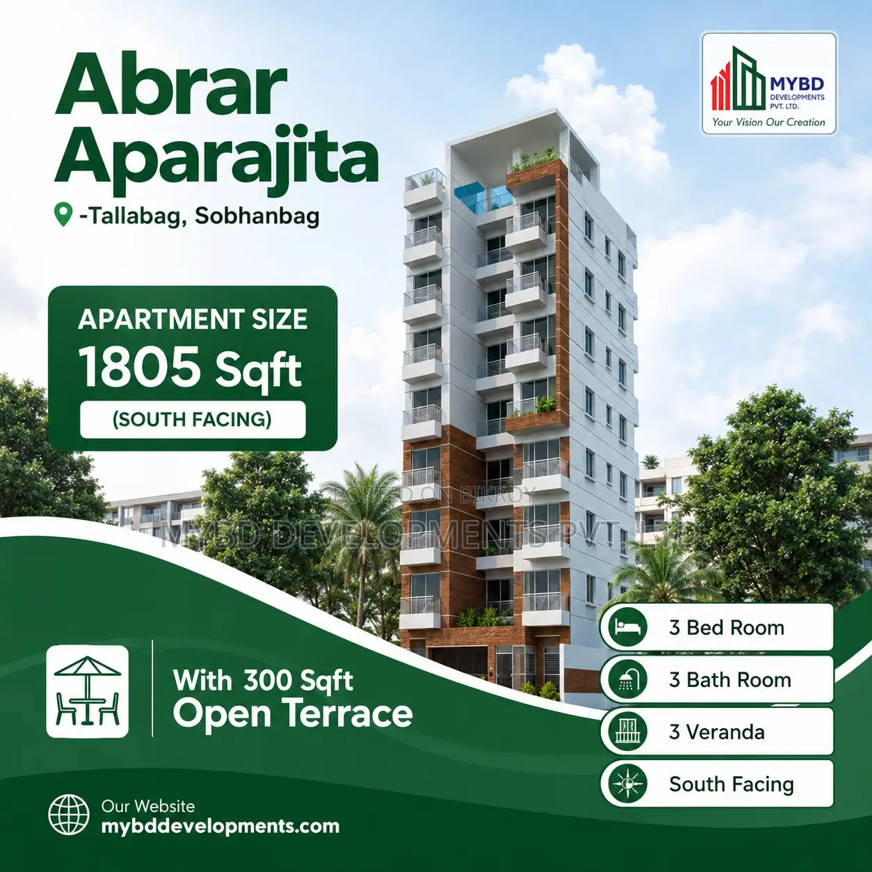 3-bedroom Apartment in Abrar Aparajita, Dhanmondi for Sale in Dhanmondi