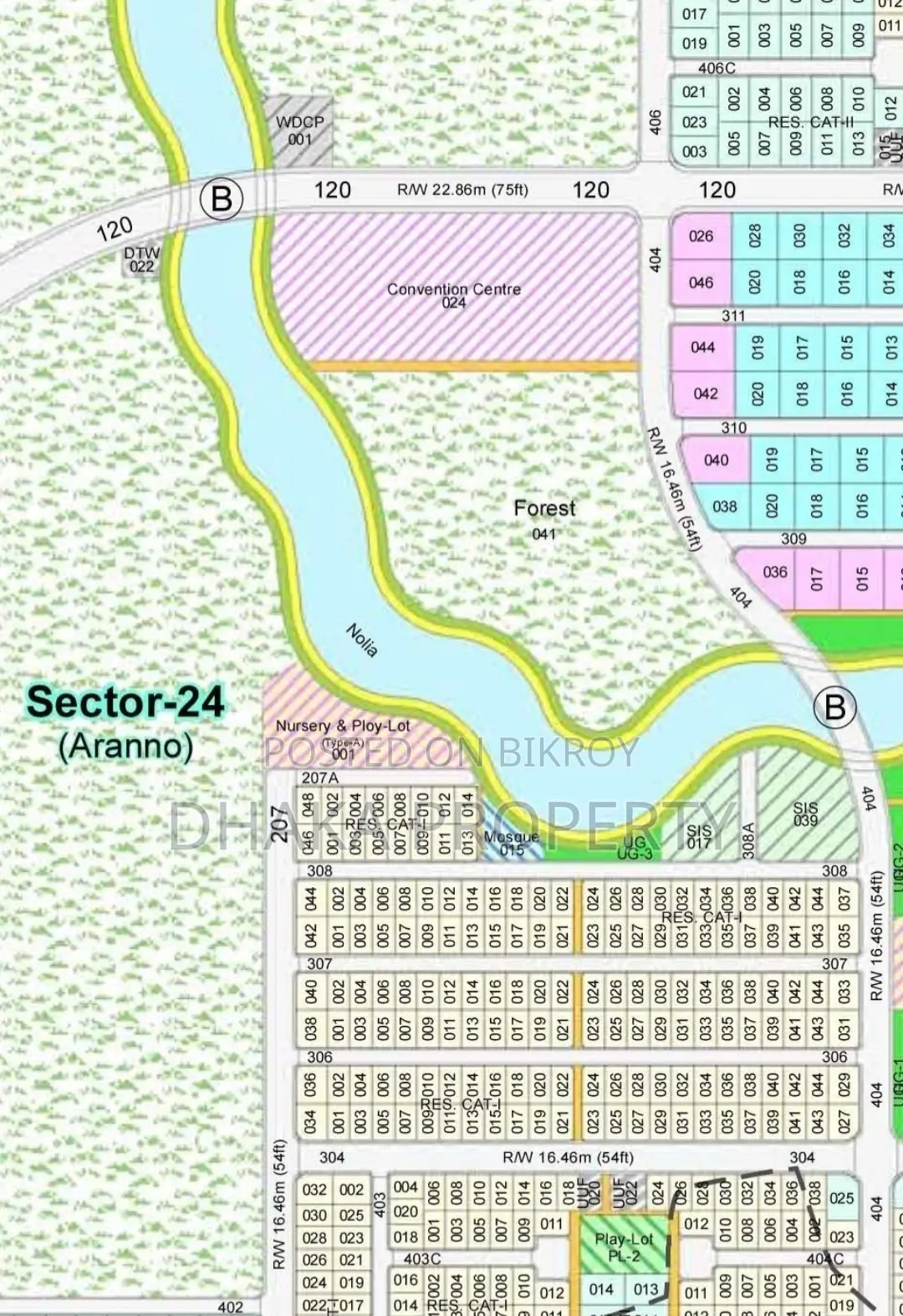 Near Forest 3 Katha South at Sector-24 in Purbachal