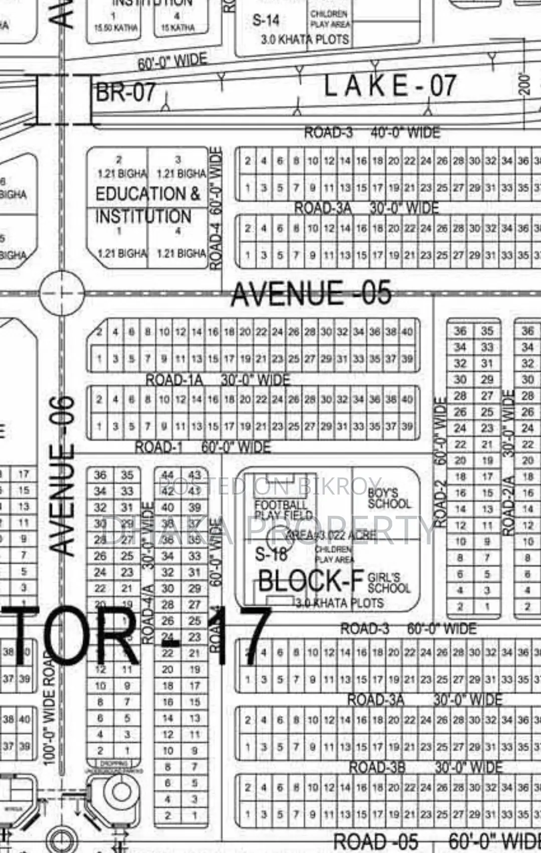 Zora Plot Sale 6 Katha South Sector-17/F. in Uttara
