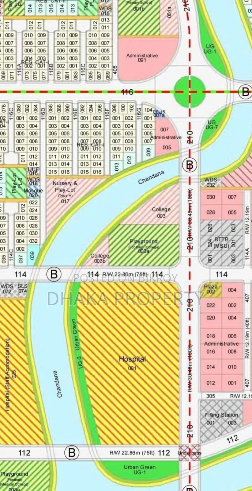 Near 100ft 3 Katha Park West Sector-18 in Uttara