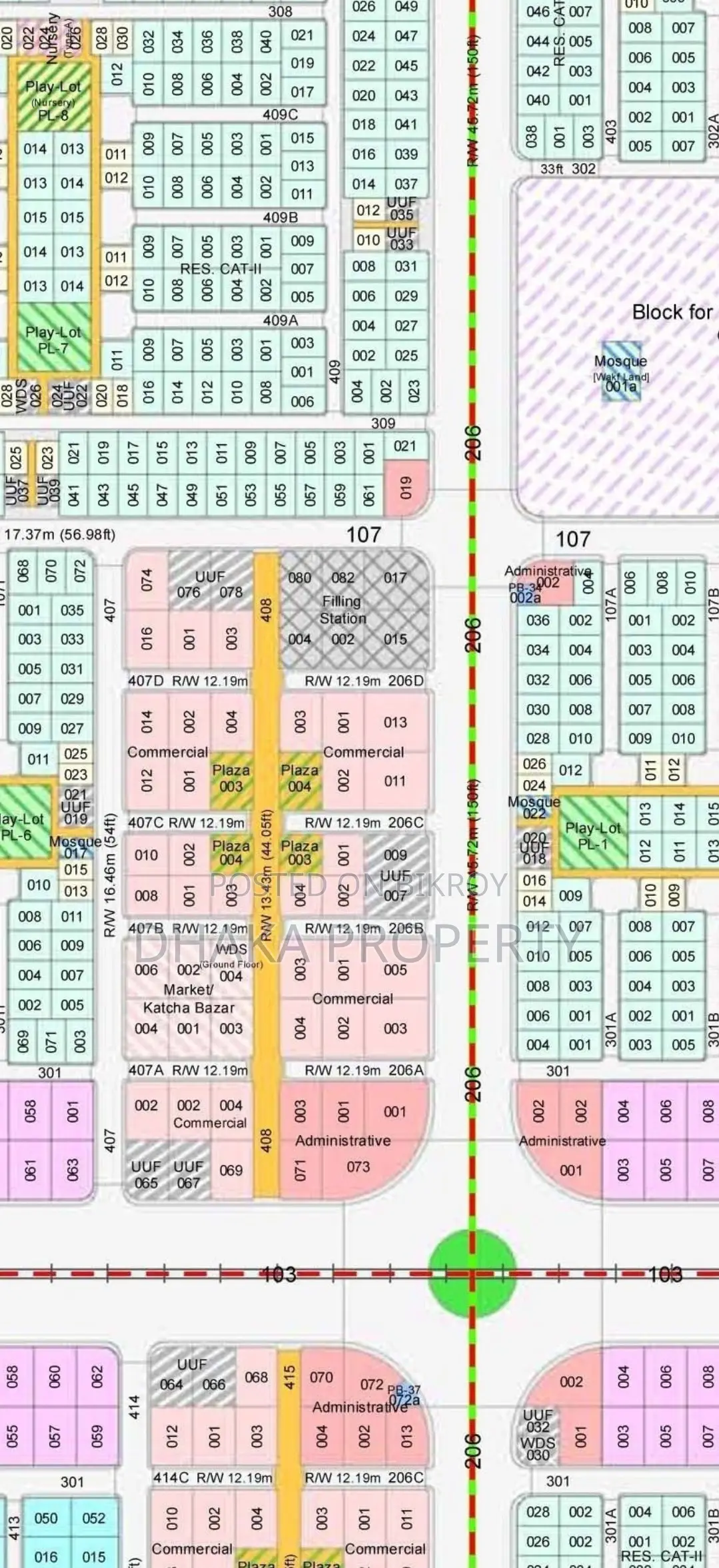 300ft Expressway 5 Katha South at Sector-11 in Purbachal