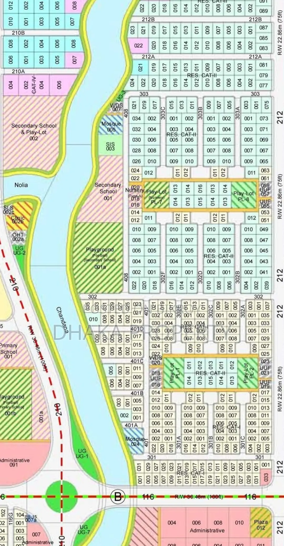 5 Katha Lake View West Facing Plot at Sector-23 in Purbachal