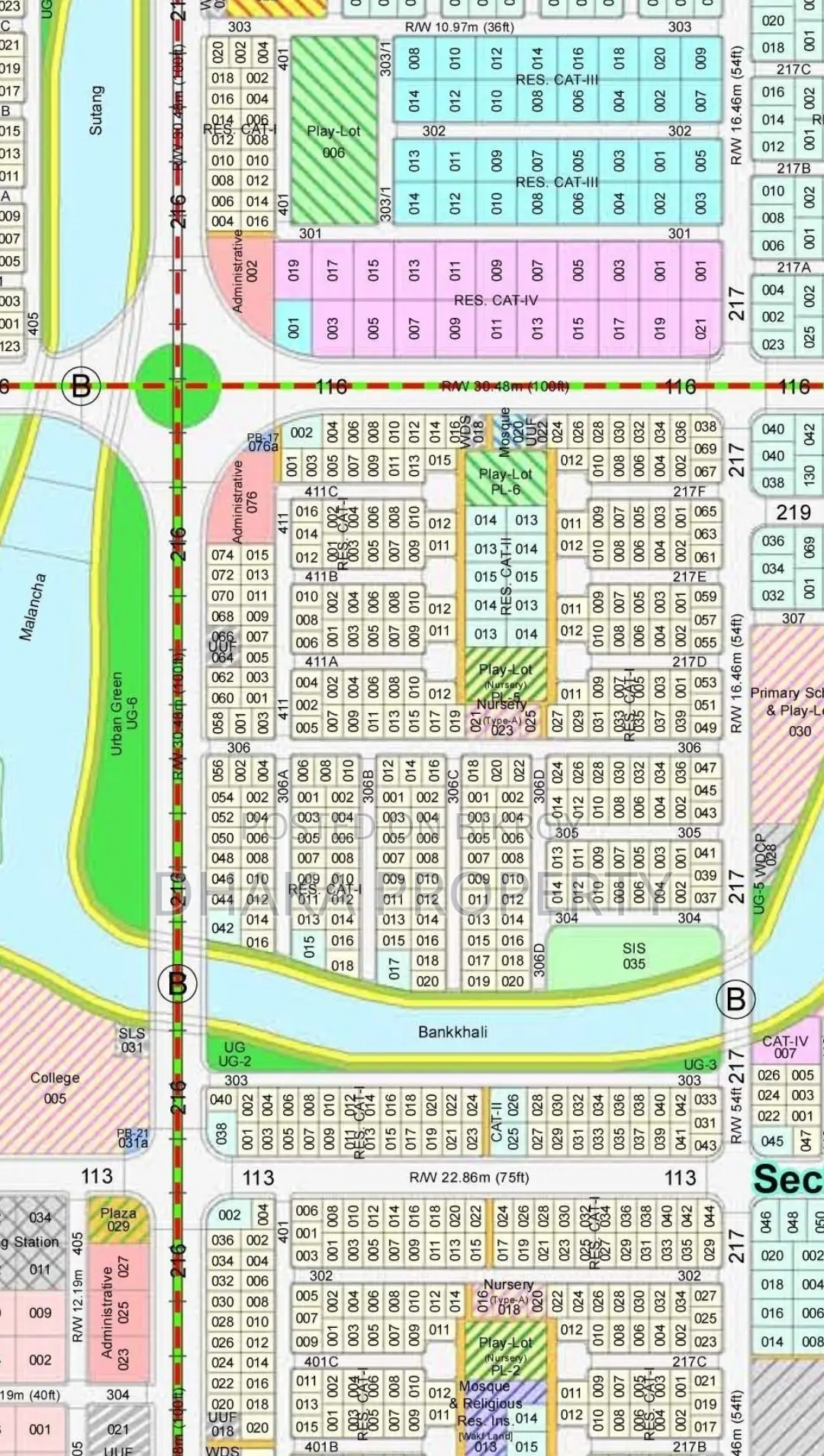 On 30ft Road, 3 Katha, Lake East at Sector-20 in Purbachal