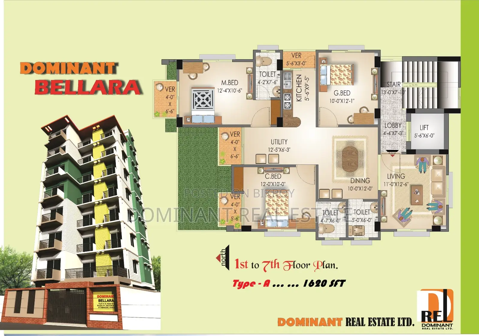 3 Bedroom Apartment in Dominant Real Estate, Aftab Nagar for Sale in Aftab Nagar