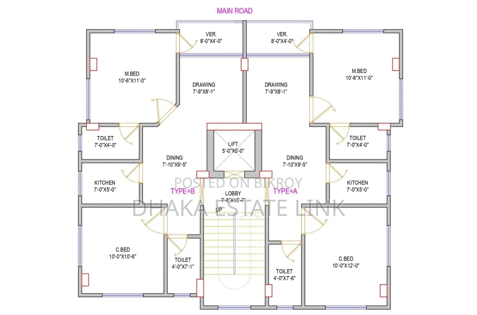2-bedroom Apartment in Rainbow Hawk Villa, 60 Feet Road for Sale in 60 Feet Road