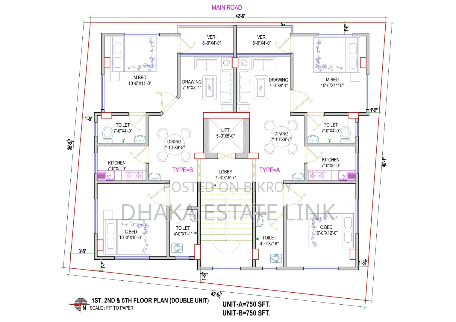 2-bedroom Apartment in Rainbow Hawk Villa, 60 Feet Road for Sale in 60 Feet Road