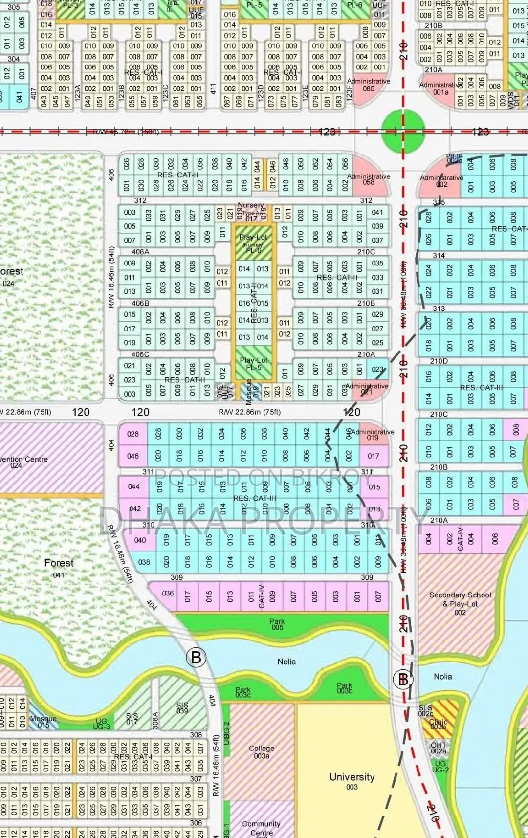 7.5 Katha plot for sale near forest, Sector-24 in Purbachal