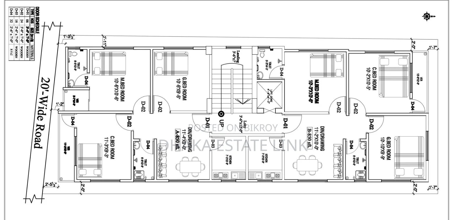 3-bedroom Apartment in Rainbow P.K. Villa, Mirpur for Sale in Mirpur