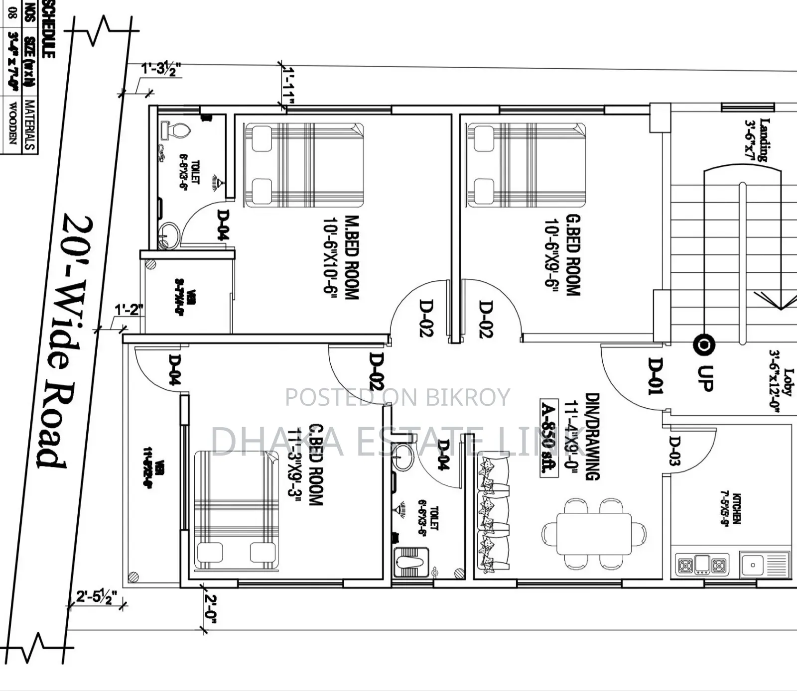 3-bedroom Apartment in Rainbow P.K. Villa, Mirpur for Sale in Mirpur