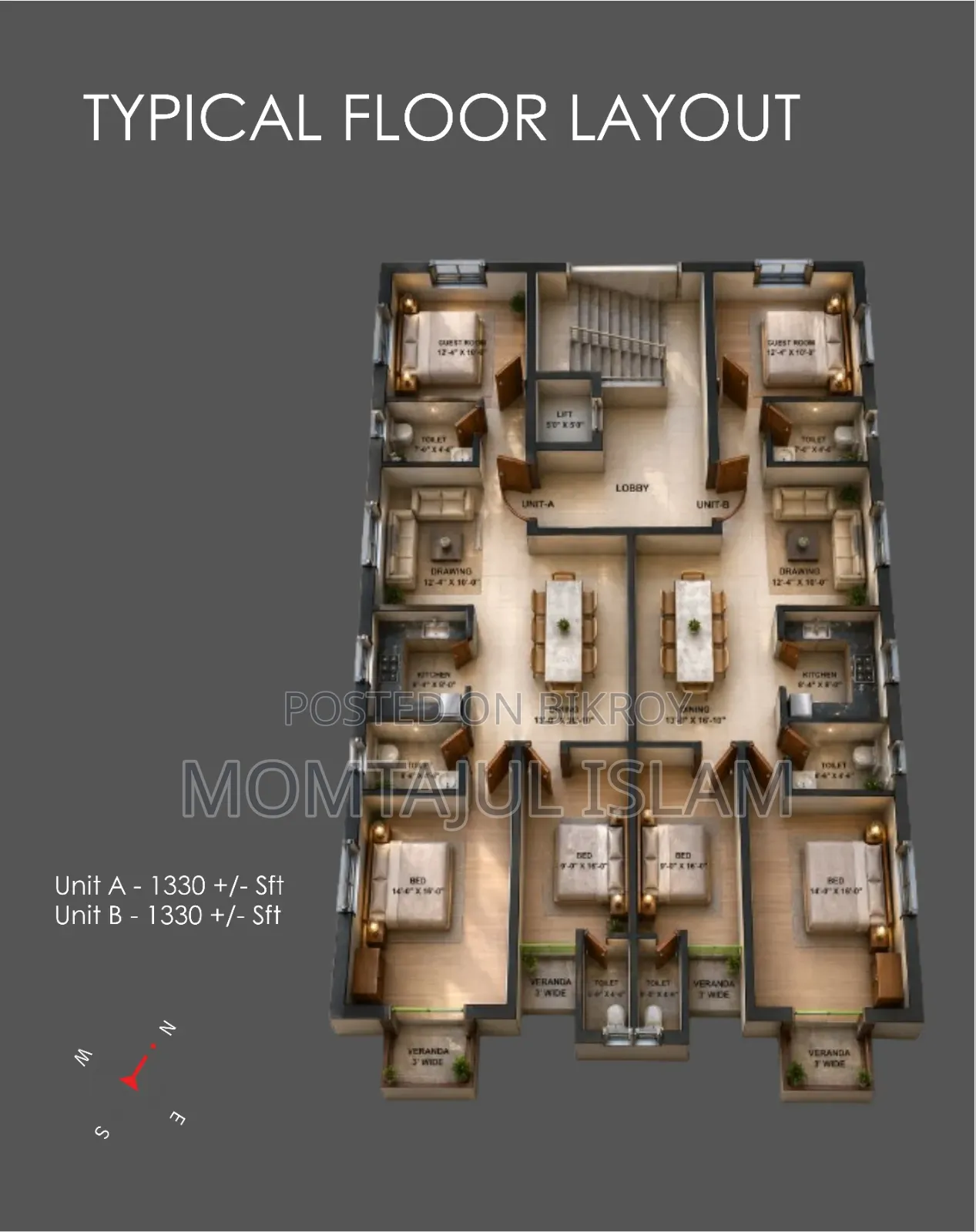 3-Bedroom Apartment in Elysium Landmark, Purbachal for Sale in Purbachal