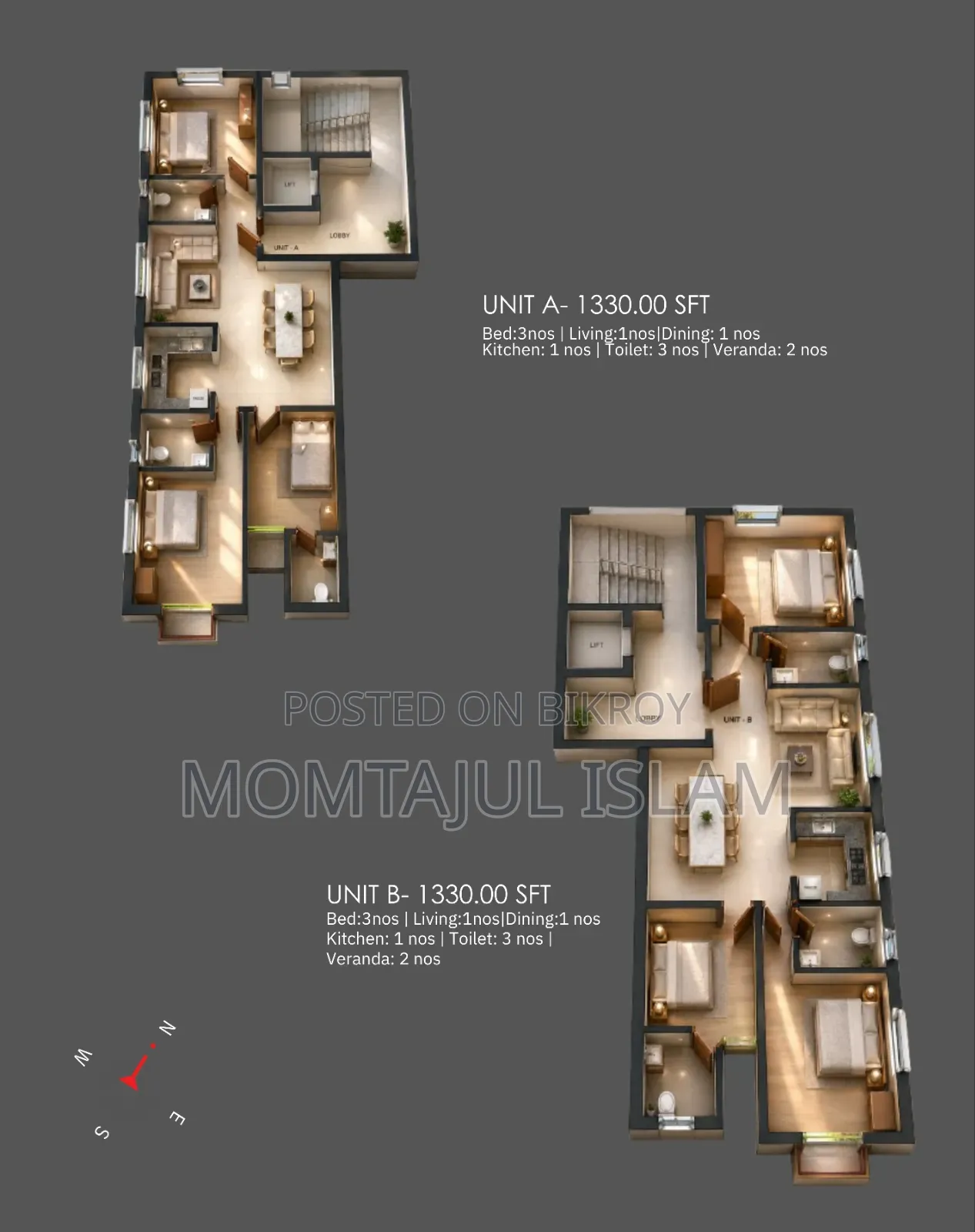3-Bedroom Apartment in Elysium Landmark, Purbachal for Sale in Purbachal
