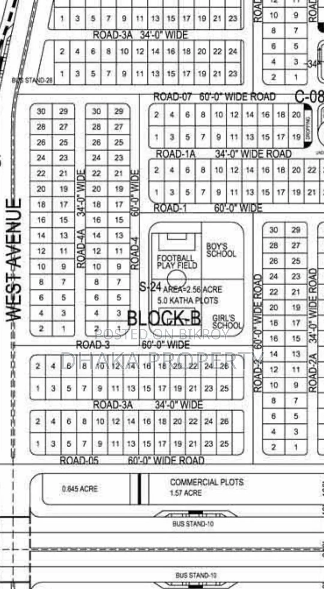 60ft Road 5 Katha Park View North at Sector-16/B. in Uttara