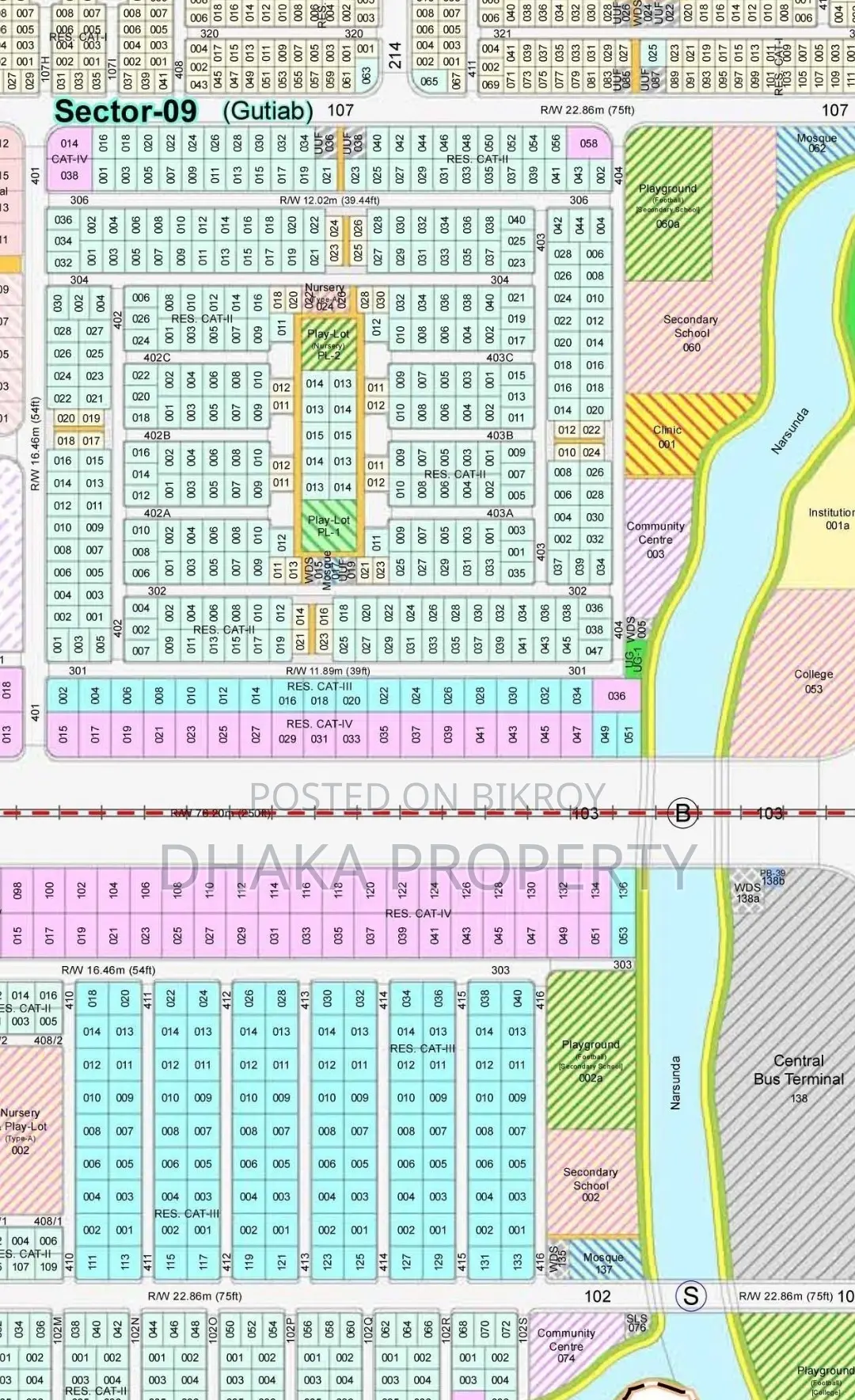 300ft Expressway 10 Katha South at Sector-9 in Purbachal