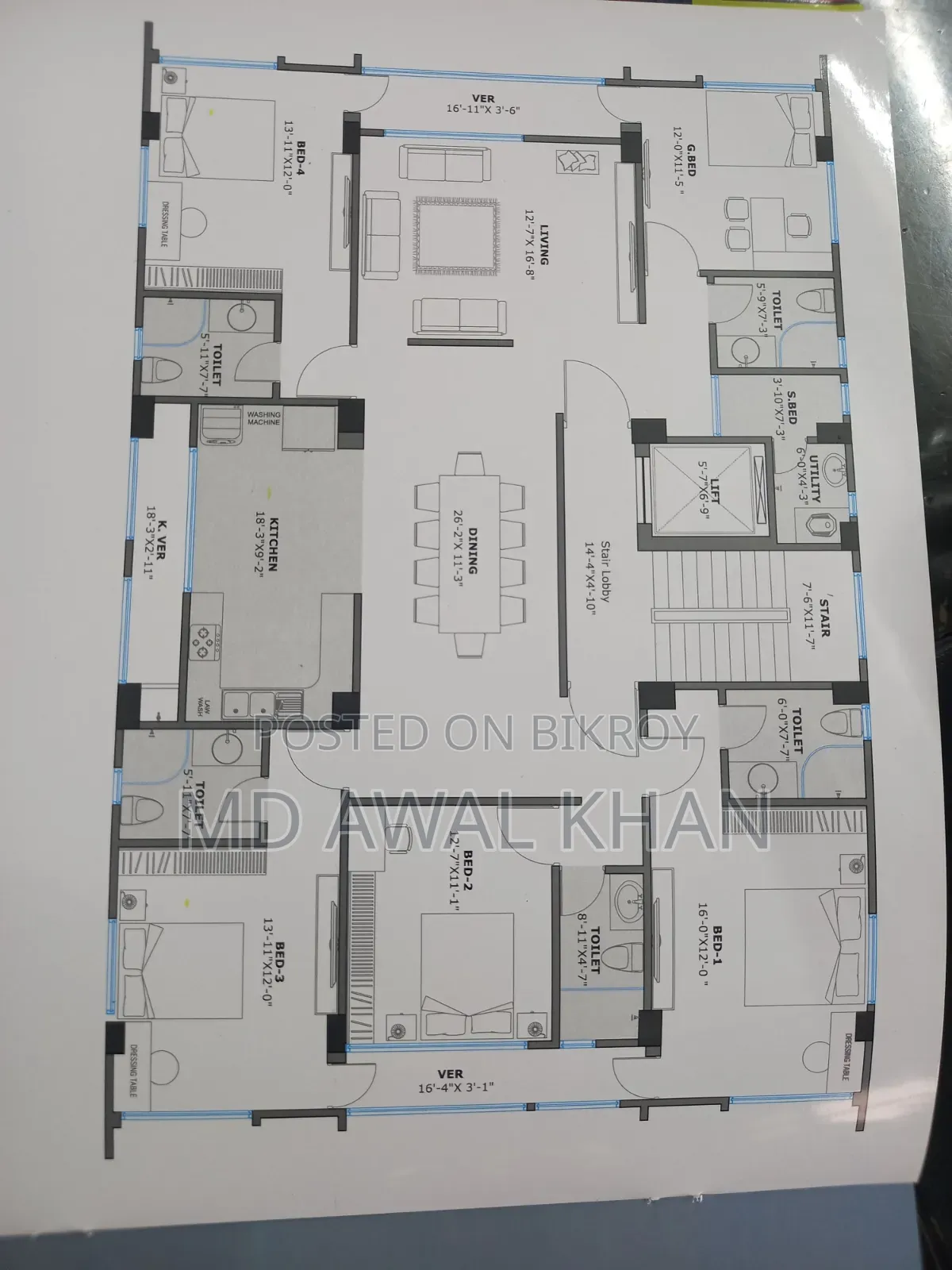 3-bedroom Apartment in Mohakhali DOHS for Sale in Mohakhali DOHS