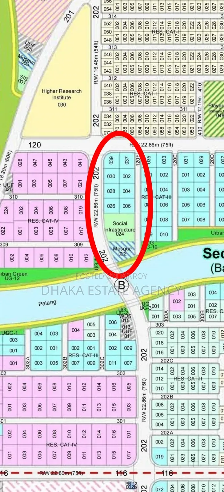 Sector-26, 75 Feet, 7.50 Katha Plot Sale in Purbachal