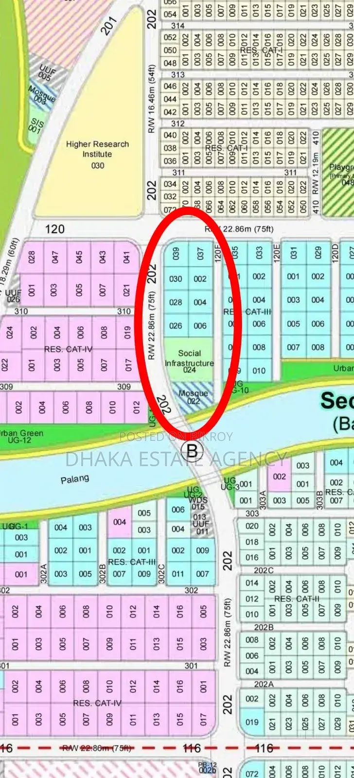 Sector-26, 75 Feet, 7.50 Katha Plot Sale in Purbachal