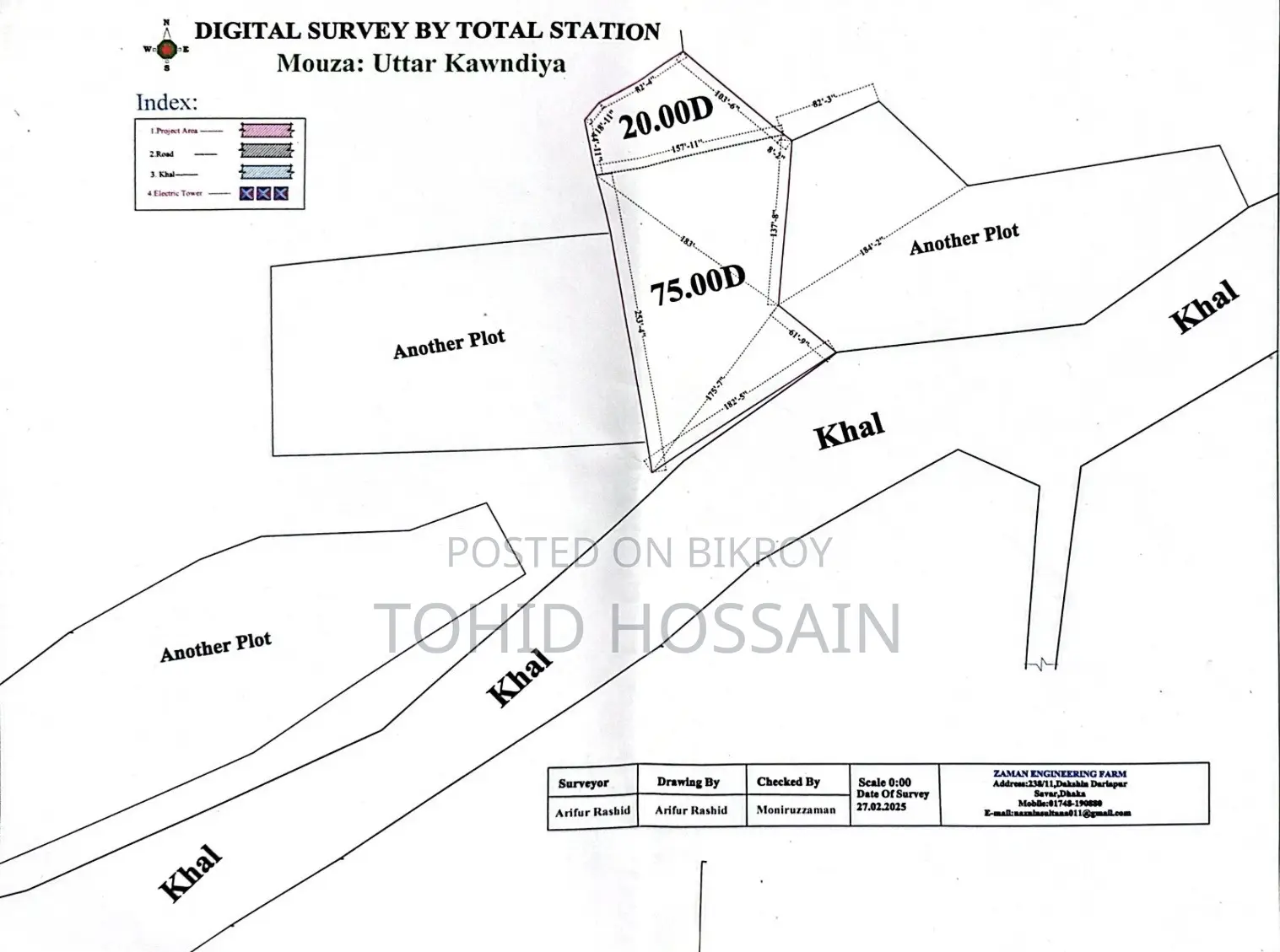 North Kawndiya--20 Shotangsho Land for Sale in Mirpur