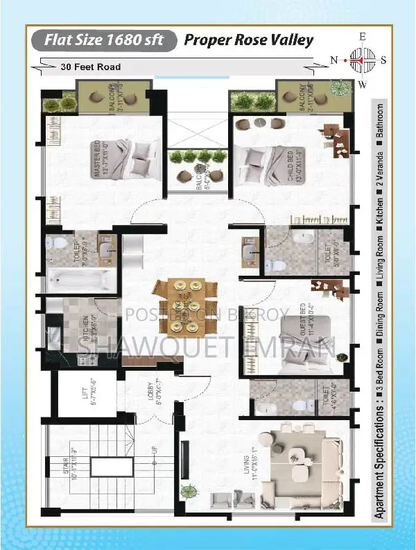 3-Bedroom Apartment in Uttara for Sale in Uttara