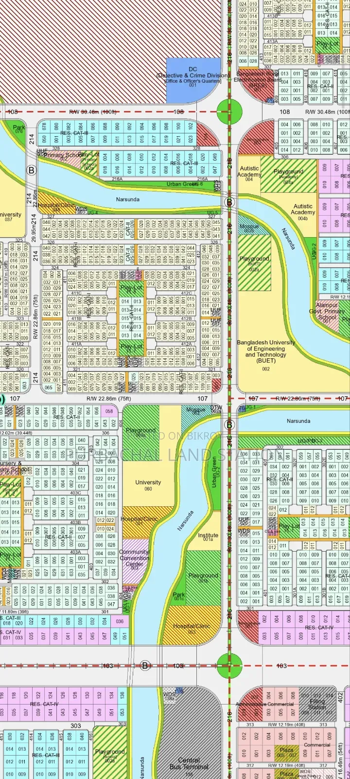Sector: 9, South Face, Lake View 7.5 Katha Plot Urgent Sale in Purbachal in Purbachal