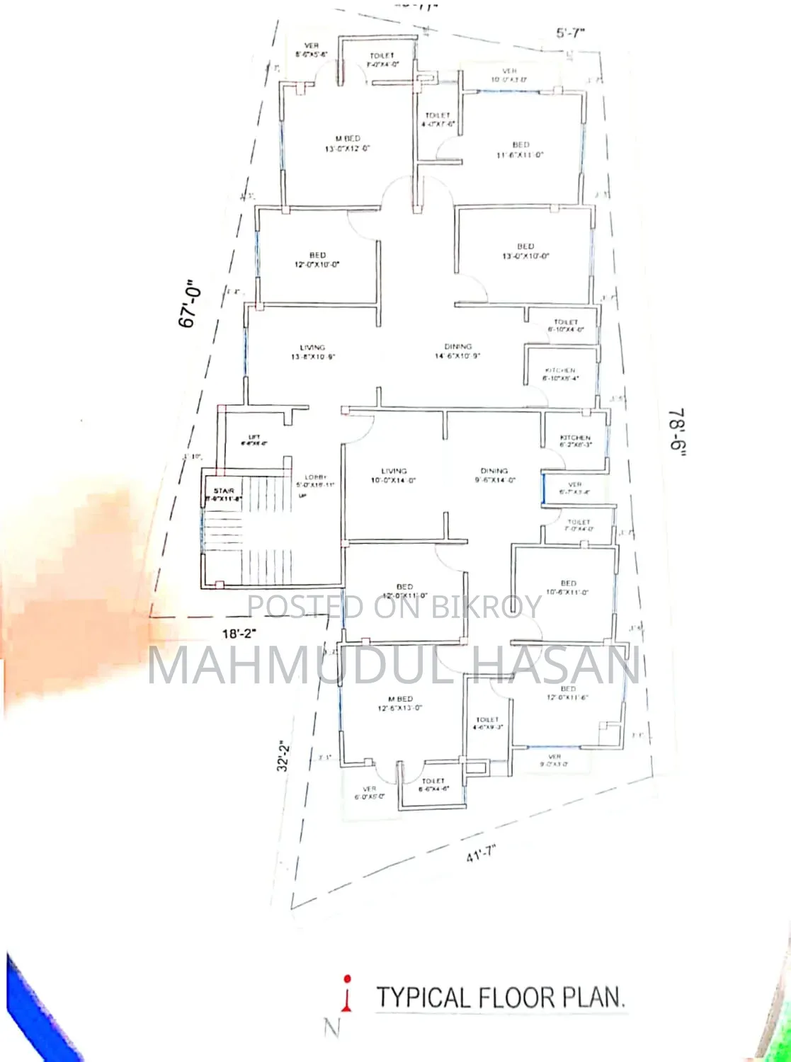1500 sq ft Apartment in Mirpur DOHS for Sale in Mirpur DOHS