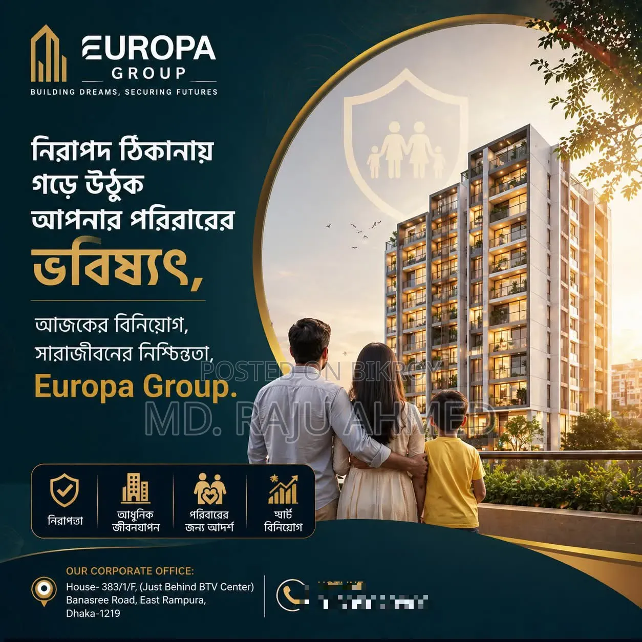 Furnished 3-bedroom Apartment in Banashree, Rampura for sale in Rampura