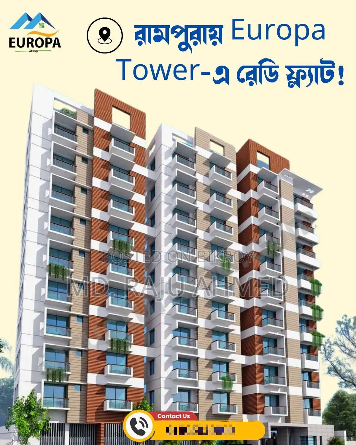 Furnished 3-bedroom Apartment in Banashree, Rampura for sale in Rampura