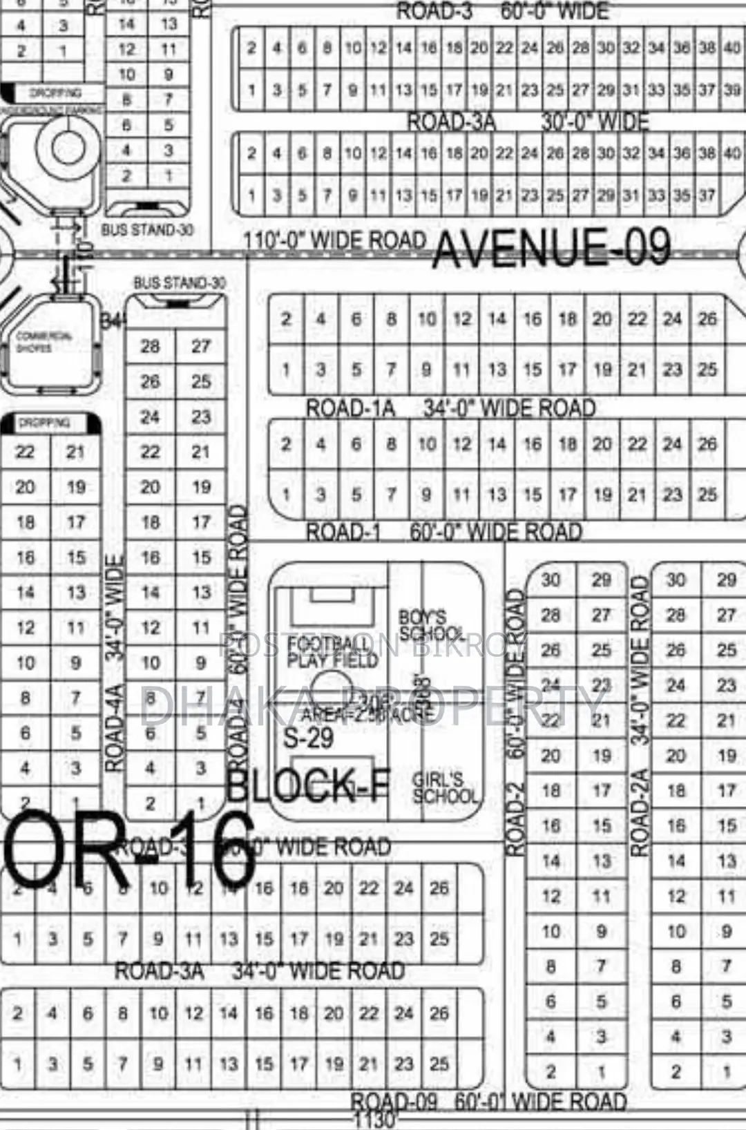 5 Katha Commercial Plot Sale Sector-16/F in Uttara