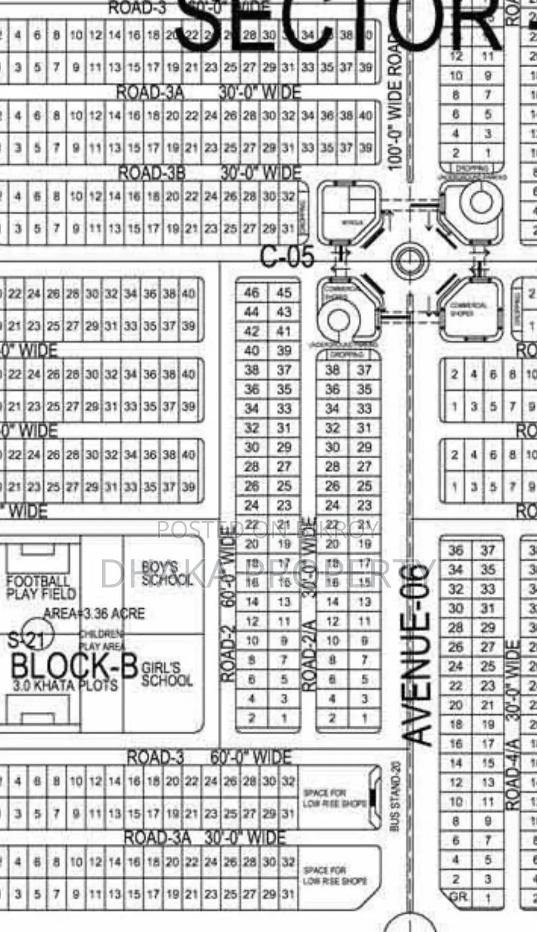60ft Road, 3 Katha, Metro Station West, Sector-17/B in Uttara