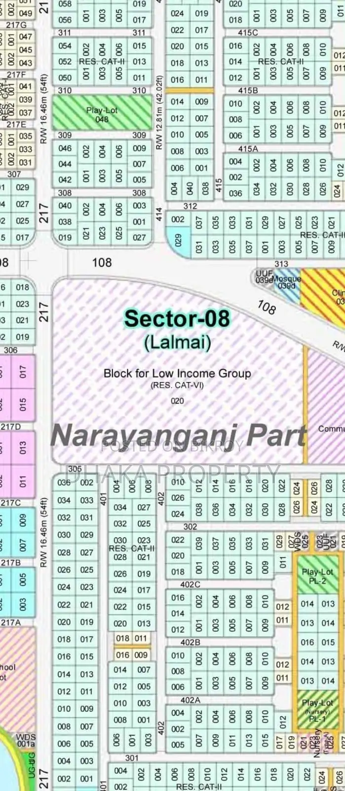 Purbachal Land Sale 5 Katha South at Sector-8 in Purbachal