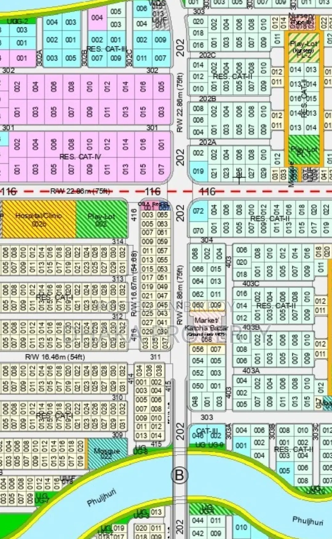 75ft Road 5 Katha Plot North at Sector-15 in Purbachal