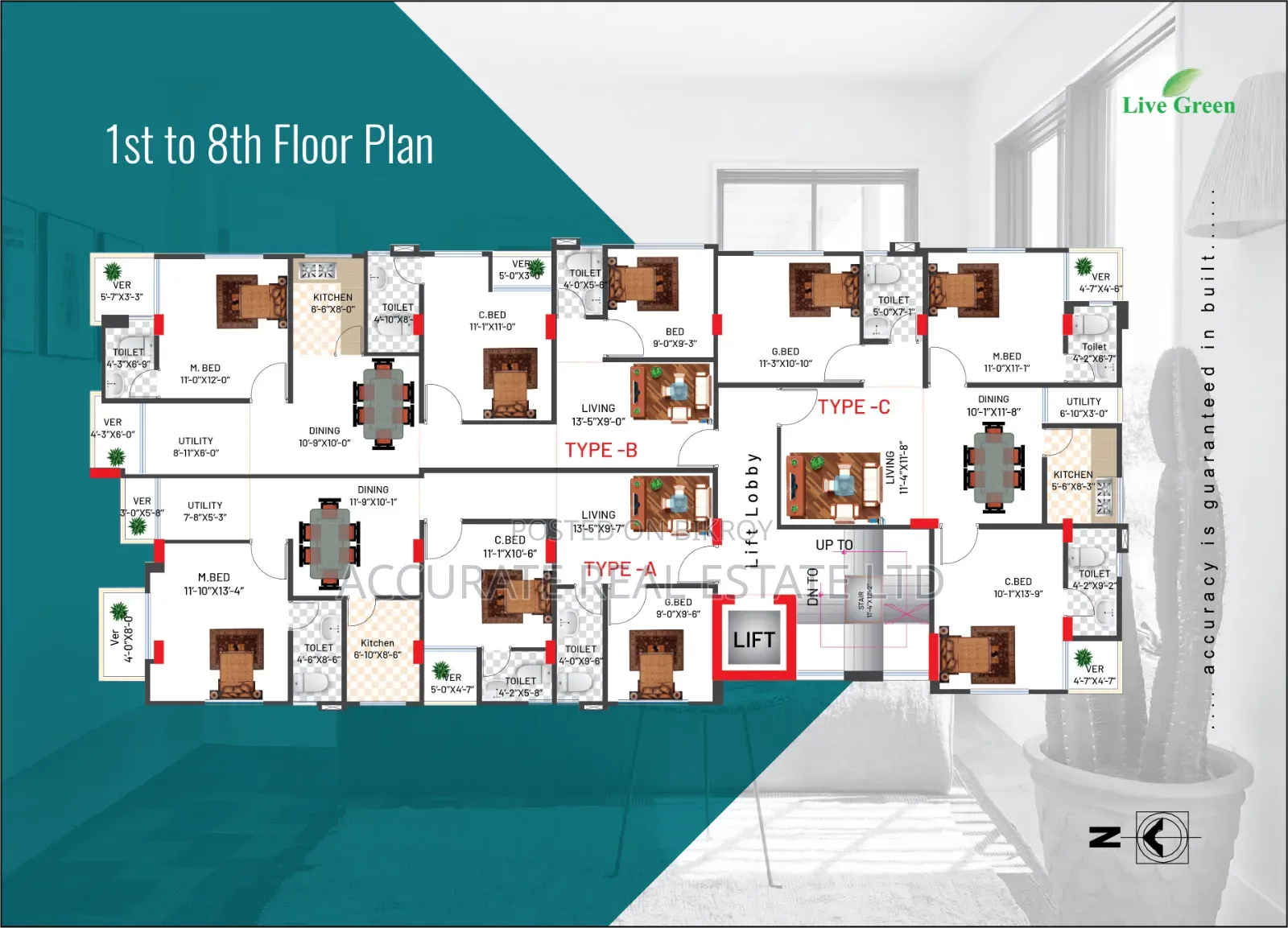 3-Bedroom Apartment In Accurate Real Estate, Jhigatola For Sale in Jhigatola
