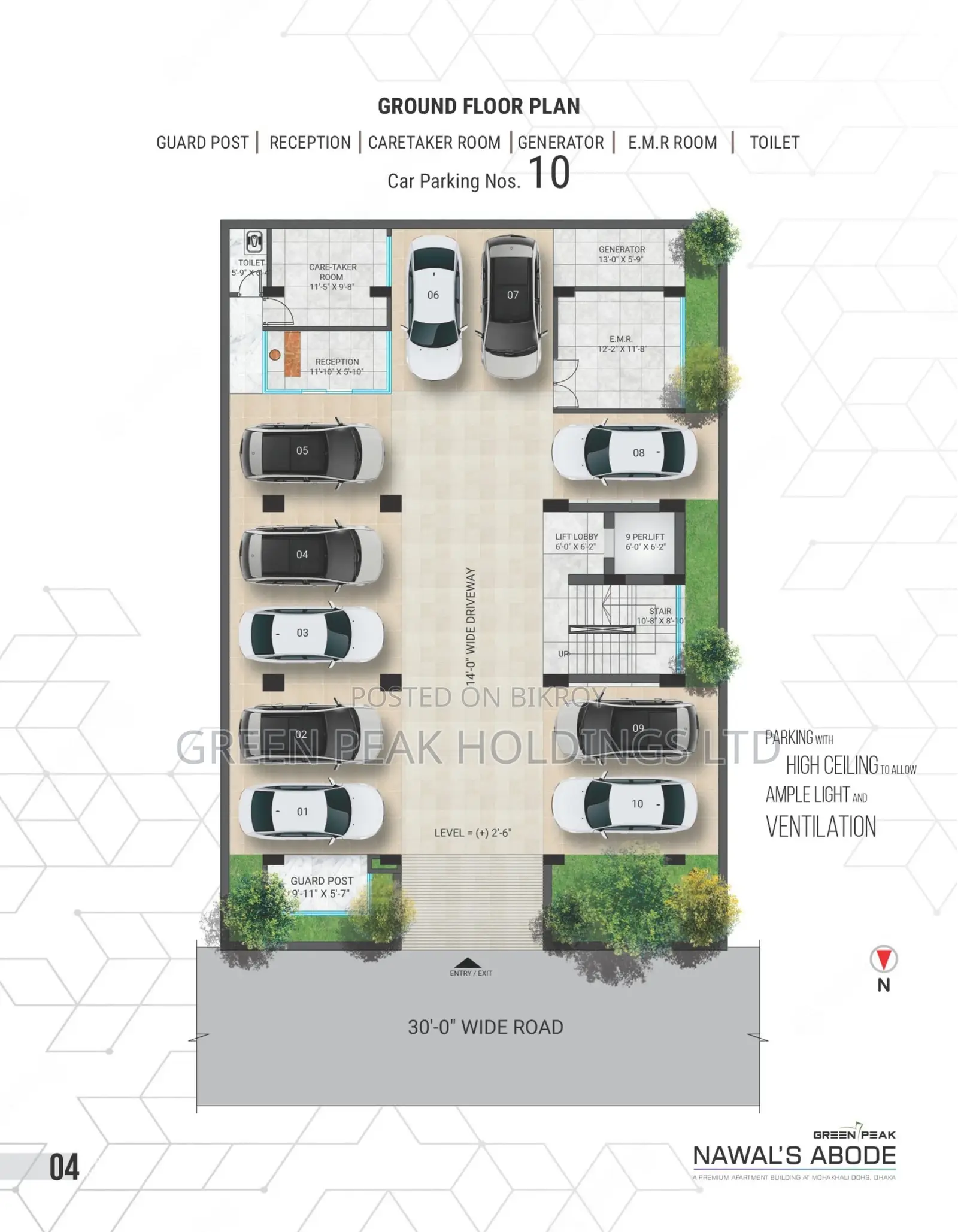 4 Bedroom Apartment in Green Peak Holdings, Mohakhali DOHS for Sale in Mohakhali DOHS