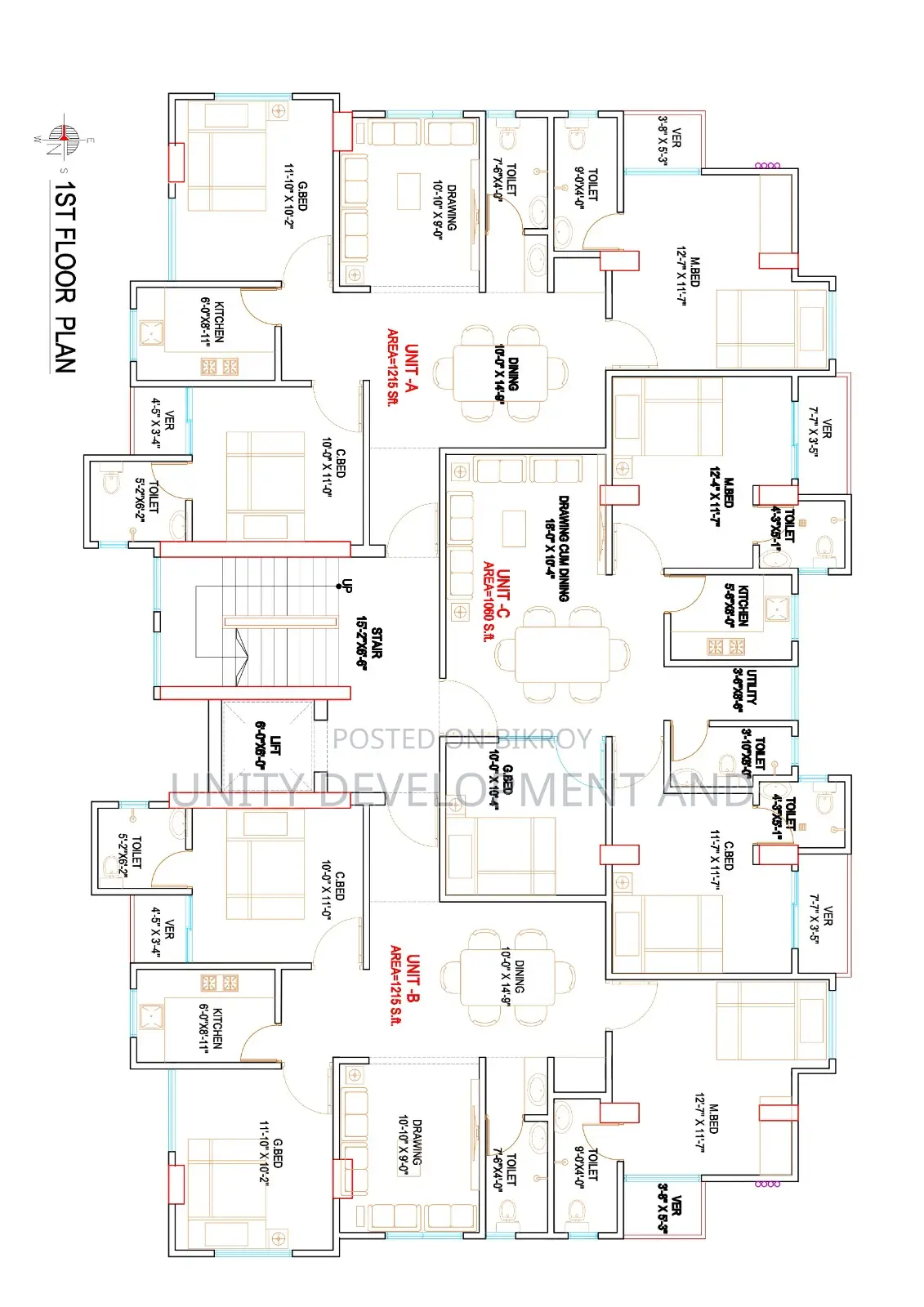3bdrm Apartment in Unity Development, Panthapath for Sale in Panthapath