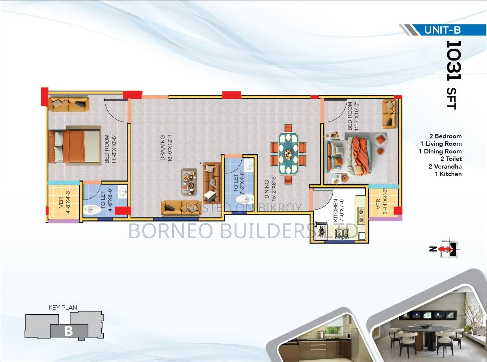 3-Bedroom Apartment in BBL Alam Tower, Halishahar for Sale in Halishahar