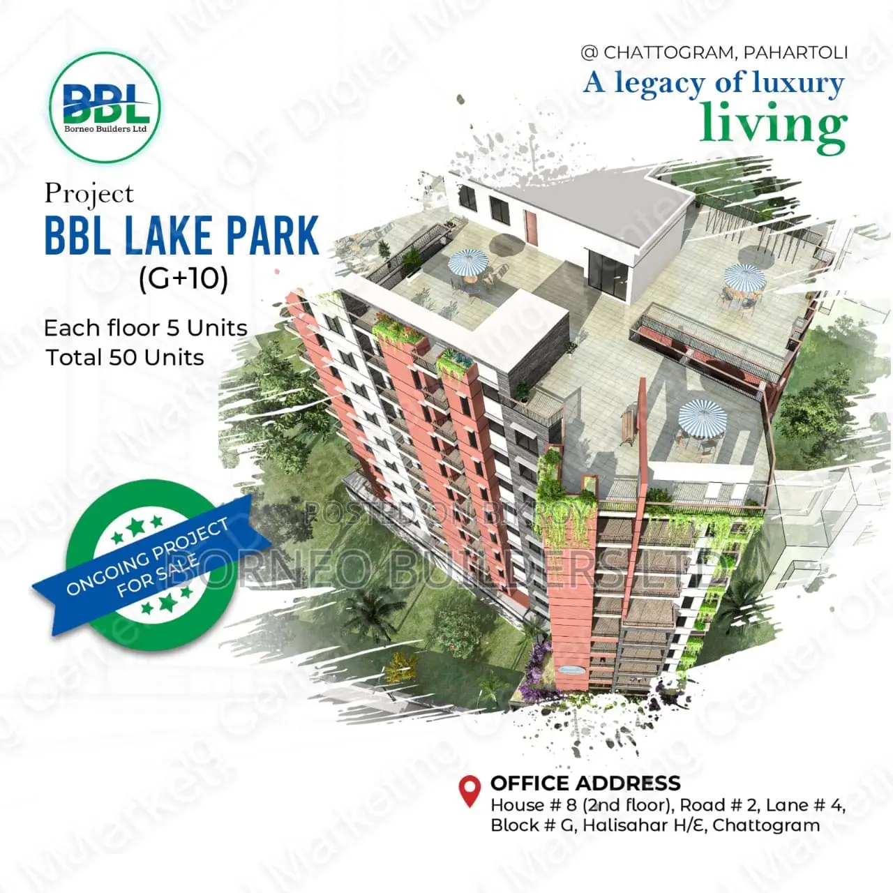 3-bedroom Apartment in Bbl Lake Park, Pahartali for sale in Pahartali