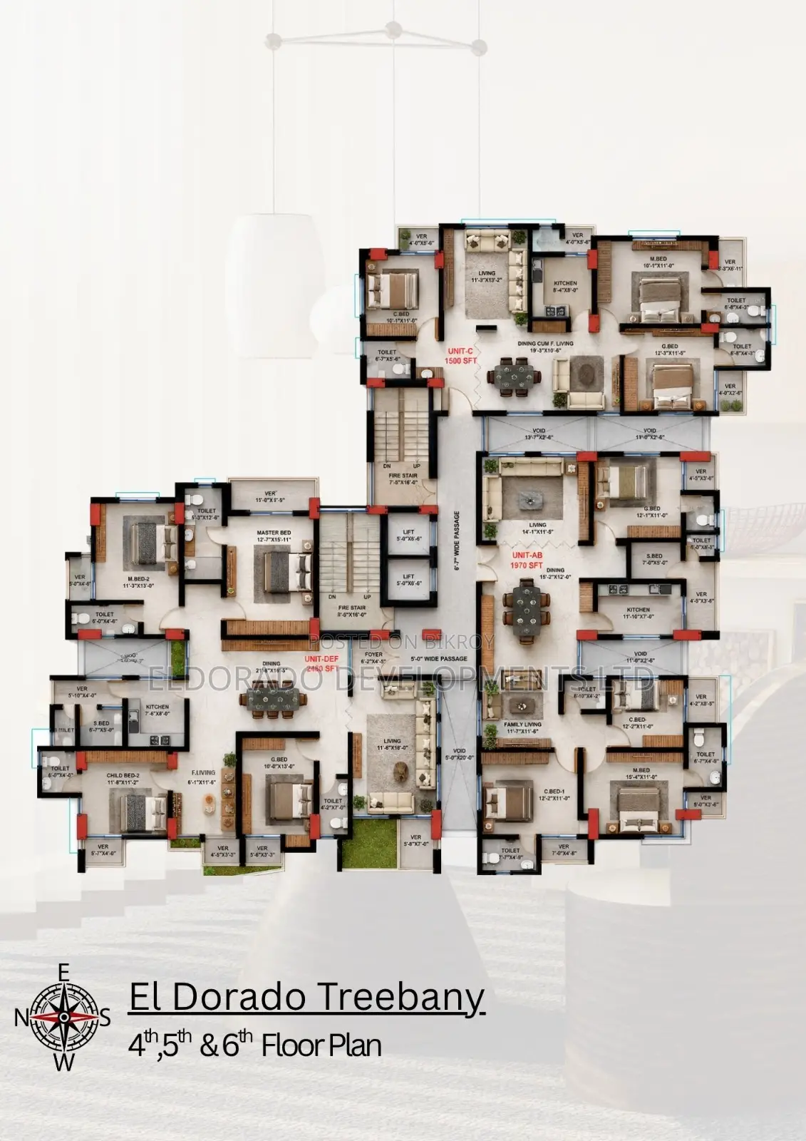 4-Bedroom Apartment in Eldorado Treebany, Ramna for Sale in Ramna