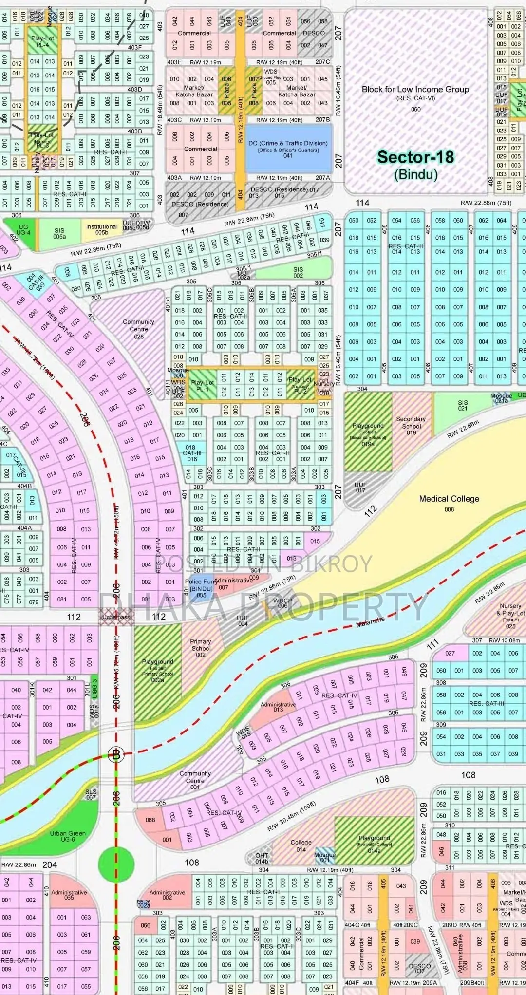 300ft Expressway 5 Katha West at Sector-18 in Purbachal