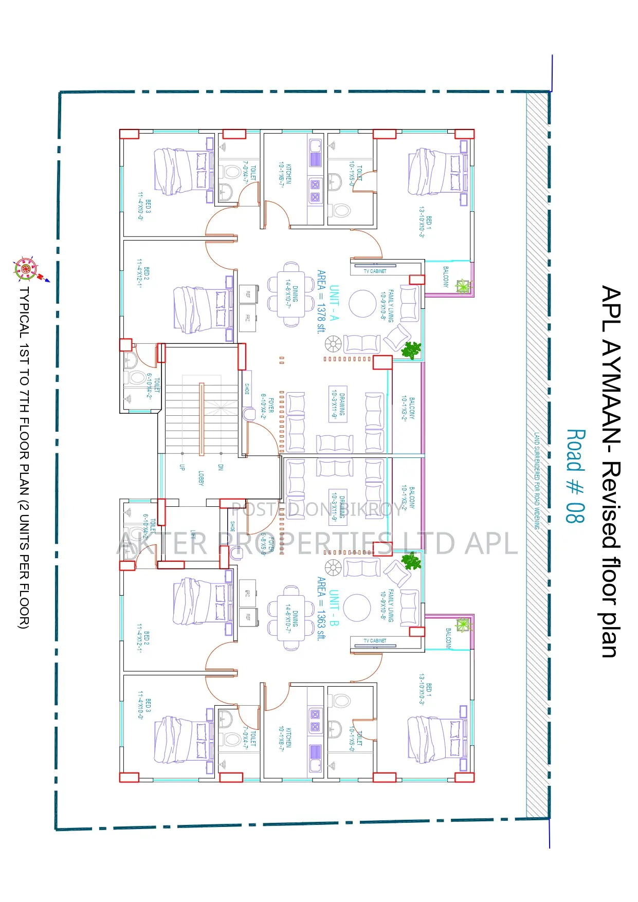 3-bedroom Apartment in Mohammadpur for sale in Mohammadpur