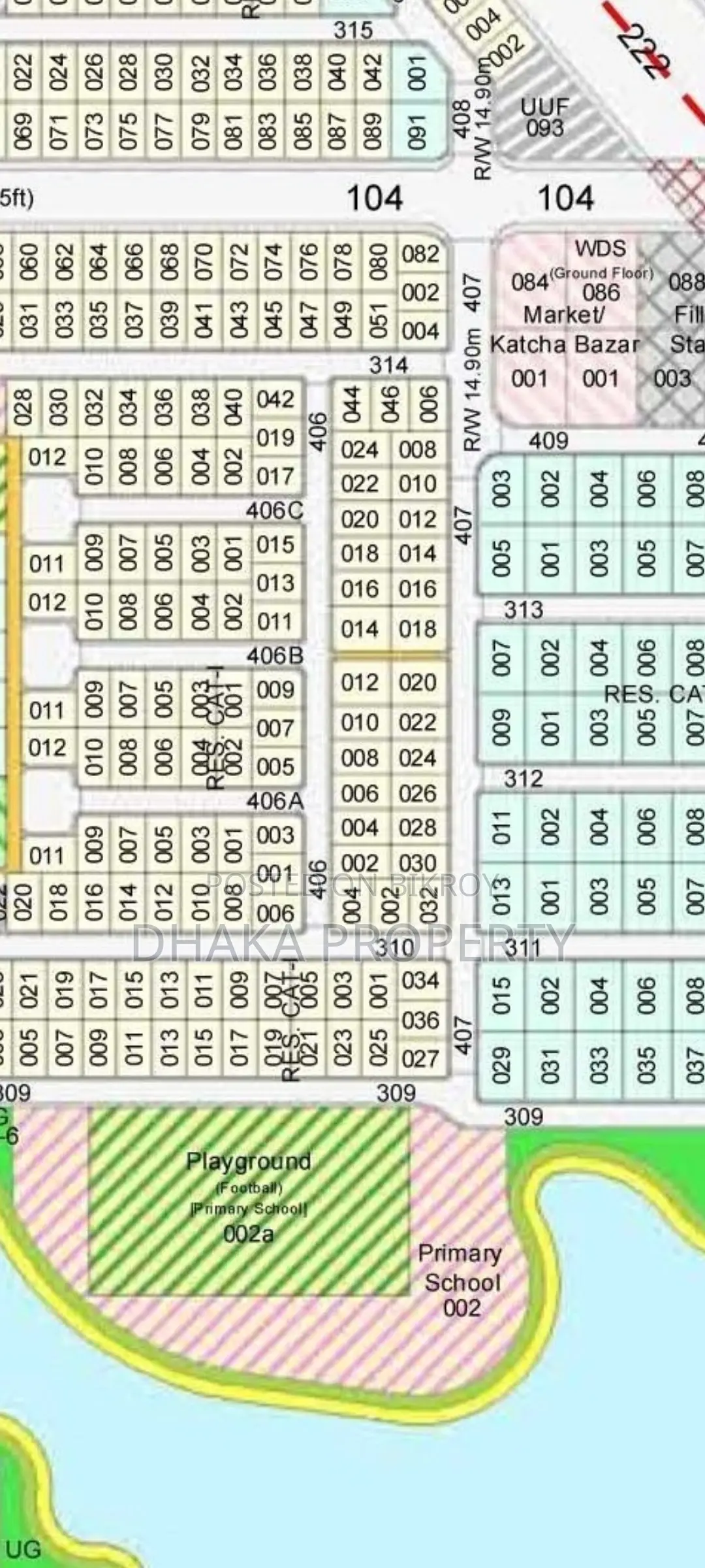 Corner 3 Katha Park North/East at Sector-5 in Purbachal