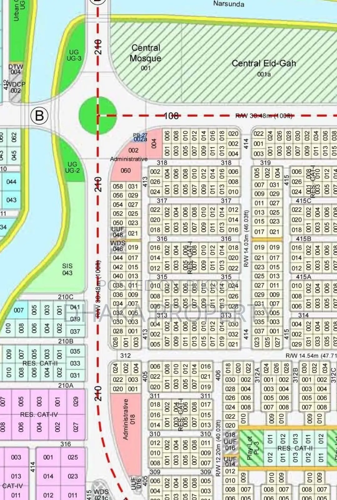 3 Katha Land Sale North Facing at Sector-9 in Purbachal