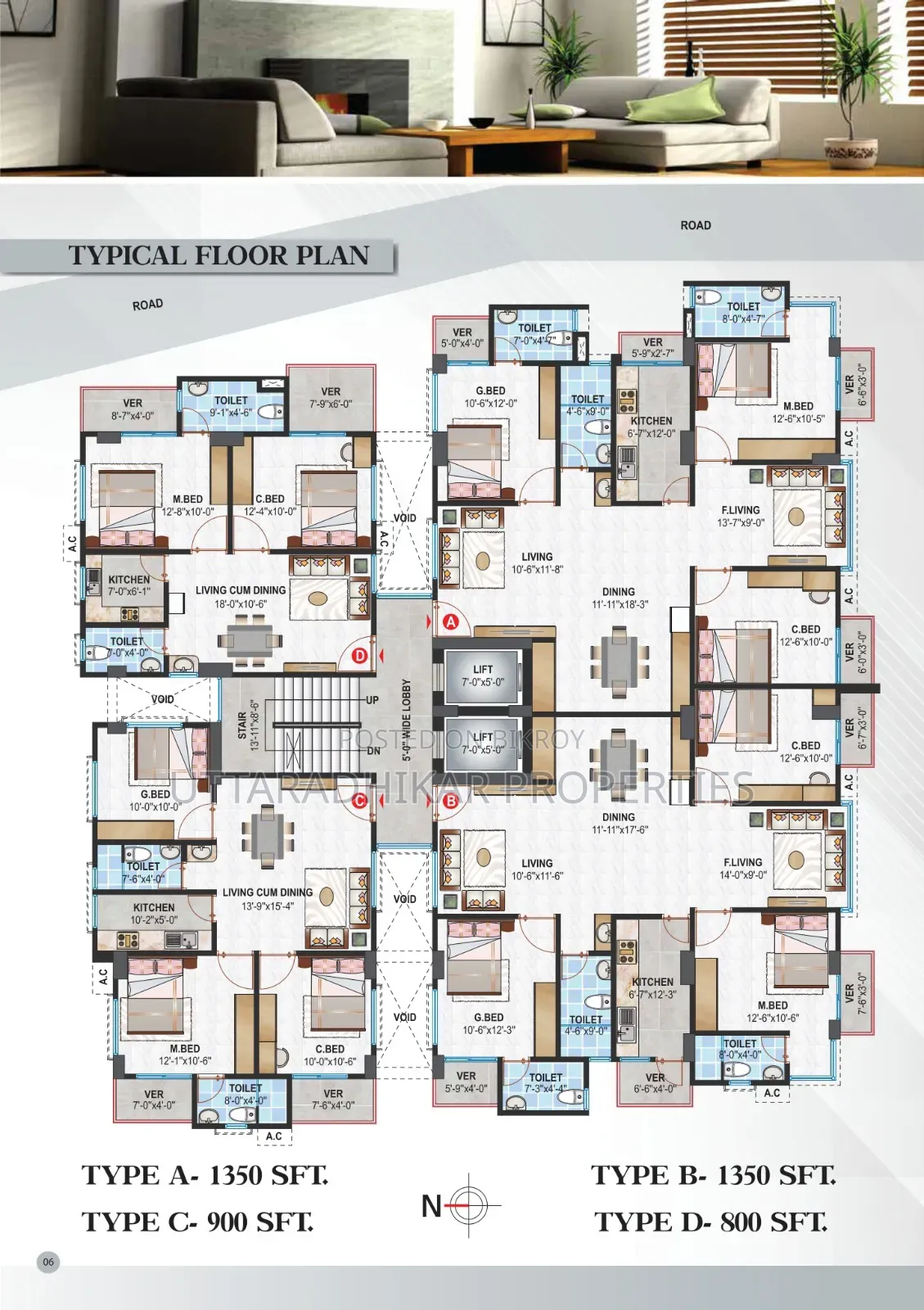 3-Bedroom Apartment In Upl Kashful, Mirpur For Sale in Mirpur