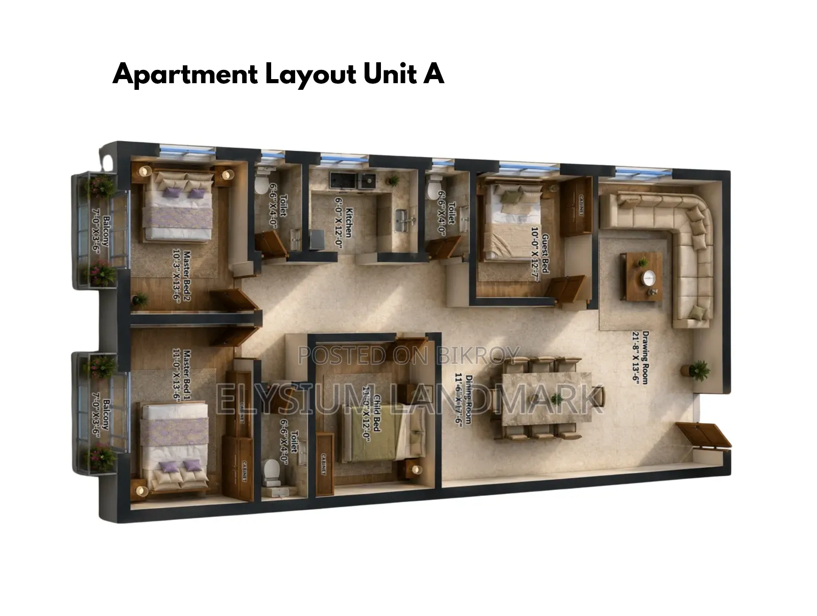 4-bedroom Apartment in Trust Green City, Mirpur DOHS for sale in Mirpur DOHS