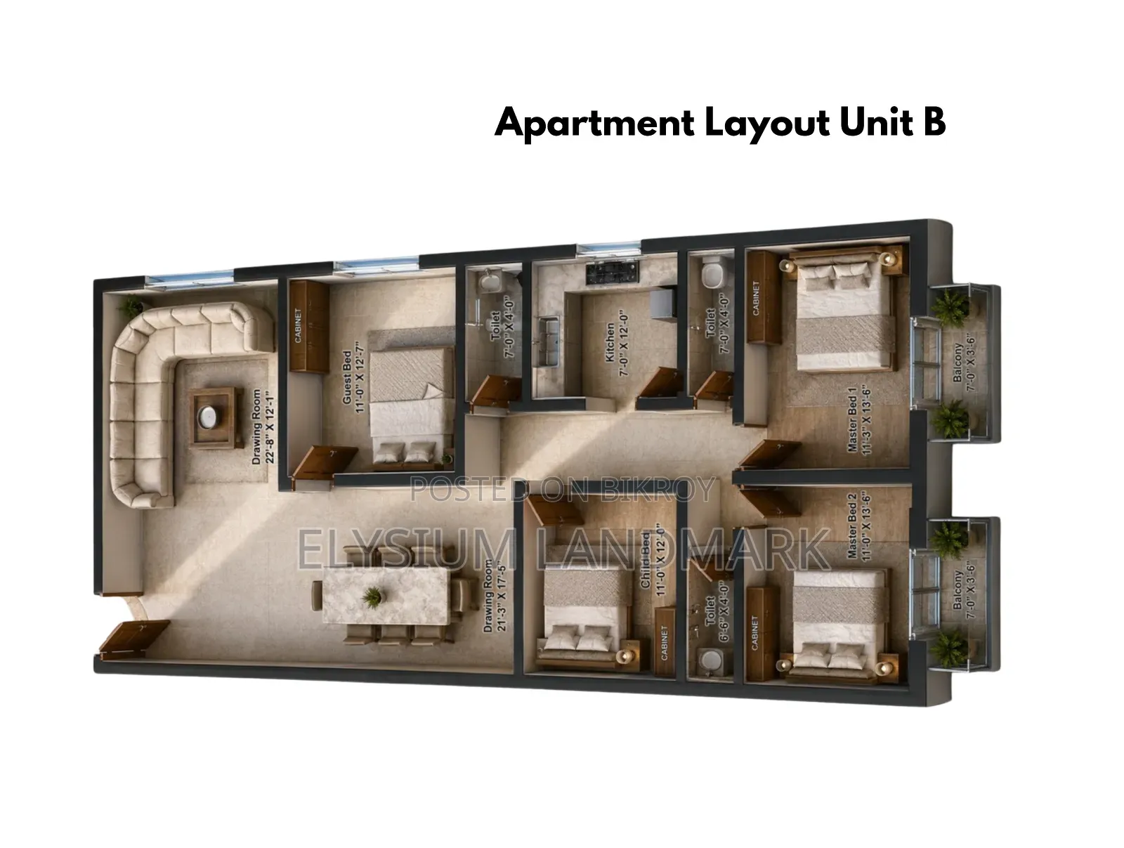 4-bedroom Apartment in Trust Green City, Mirpur DOHS for sale in Mirpur DOHS