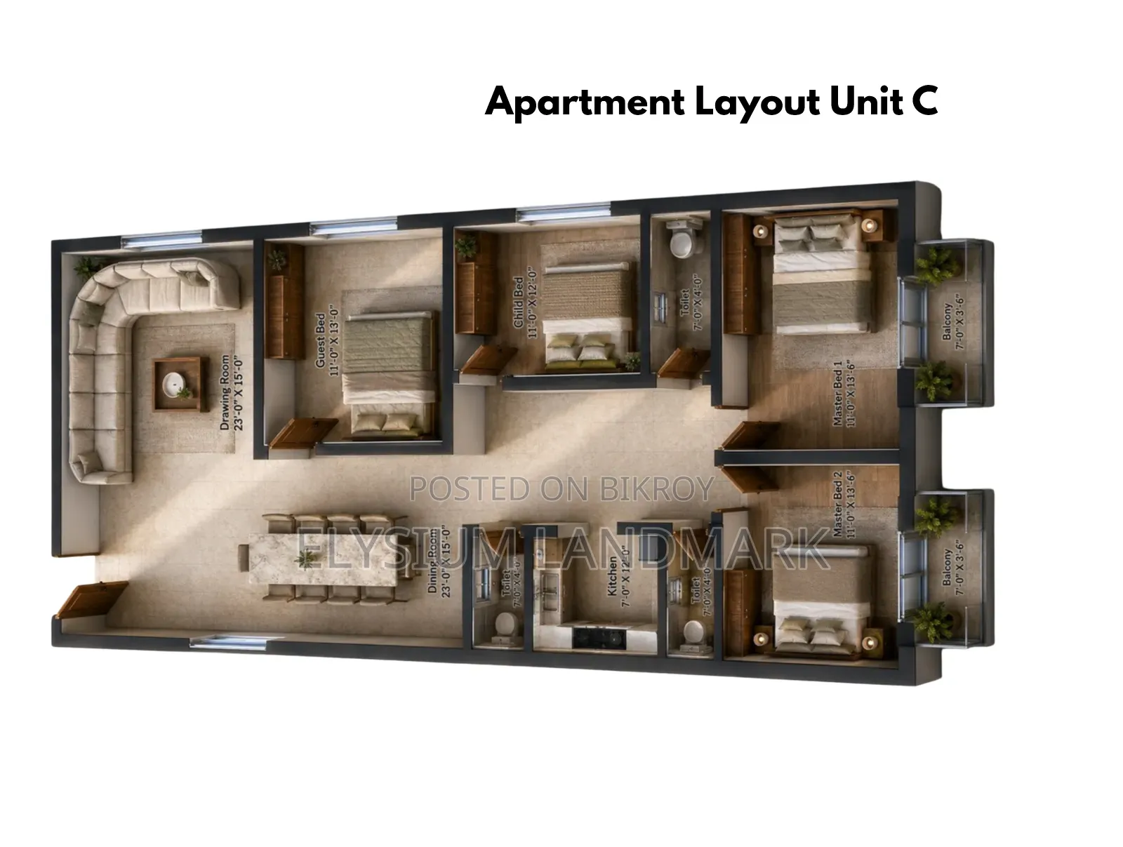4-bedroom Apartment in Trust Green City, Mirpur DOHS for sale in Mirpur DOHS