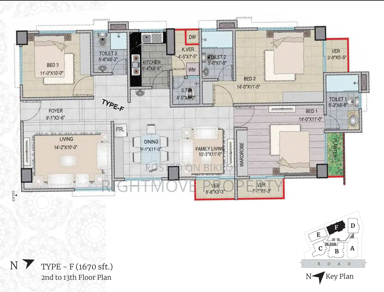 3-Bedroom Apartment in ECB Circle, Kalshi, Mirpur for Sale in Mirpur