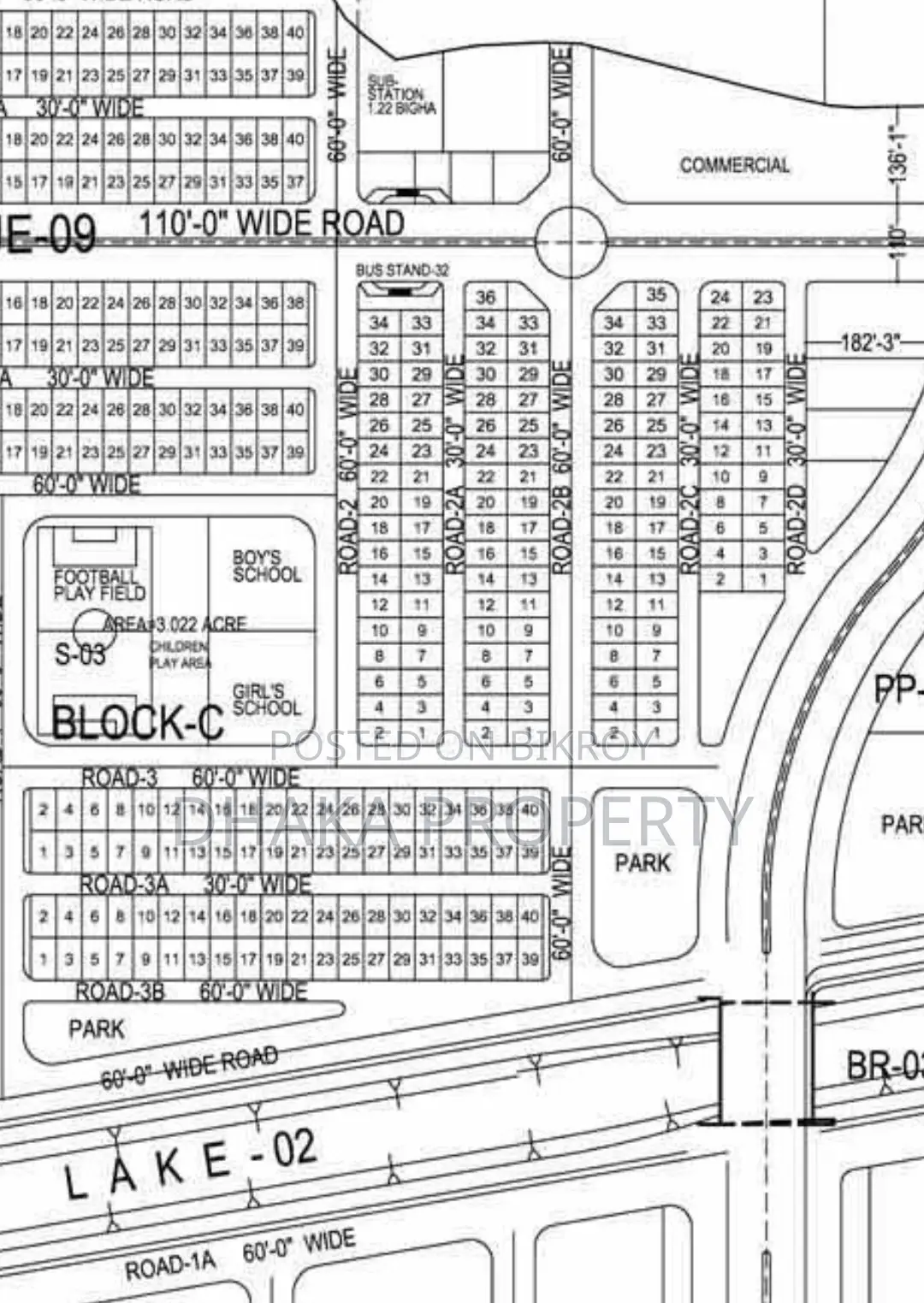 Metro Station 3 Katha West-Facing Plot at Sector-15/C in Purbachal