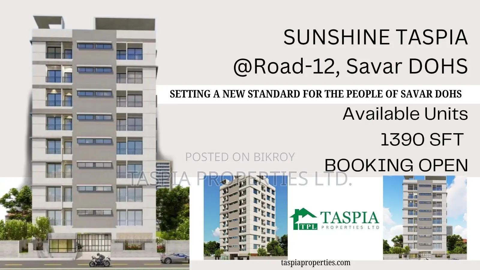 3-Bedroom Apartment in Taspia Properties, Savar for Sale in Savar