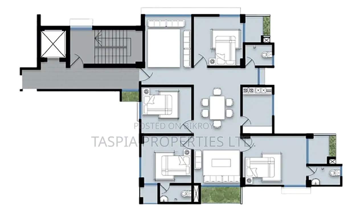 4-Bedroom Apartment in Taspia Properties, Shewrapara for sale in Shewrapara
