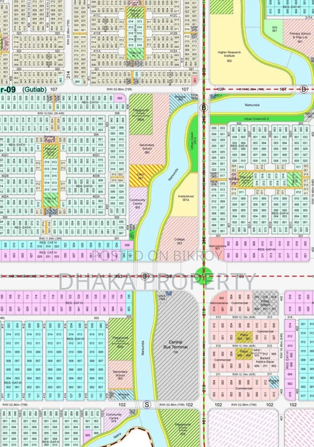 300ft 10 Katha Commercial North at Sector-2 in Purbachal